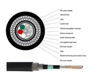 China 2-144C GYTA33 Underwater Outdoor Fiber Optic Cable With Steel Armored for Submarine supplier